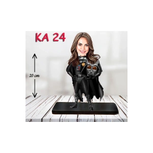 Kişiye Özel Ahşap Biblo - Kahraman Kadın Karikatür Biblo 2