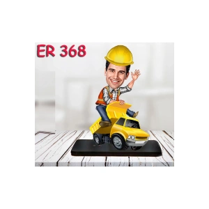 Kişiye Özel Ahşap Biblo - Erkek Meslek Karikatür Biblo 8