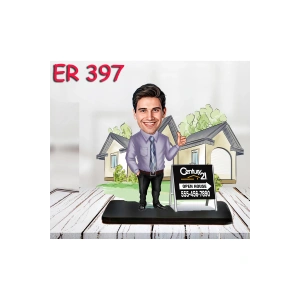 Kişiye Özel Ahşap Biblo - Erkek Meslek Karikatür Biblo 37