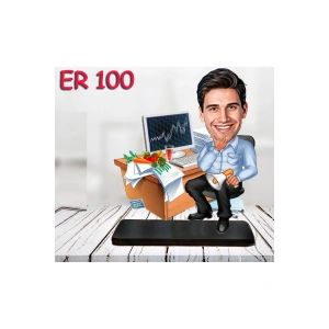 Kişiye Özel Ahşap Biblo - Masa Başı Karikatür Biblo - Erkek Biblo 10