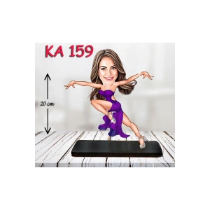 Kişiye Özel Ahşap Biblo - Süslü Kadın Karikatür Biblo 25