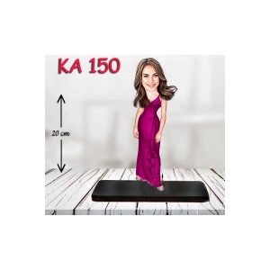 Kişiye Özel Ahşap Biblo - Kadın Karikatür Biblo - Kadın Biblo 27