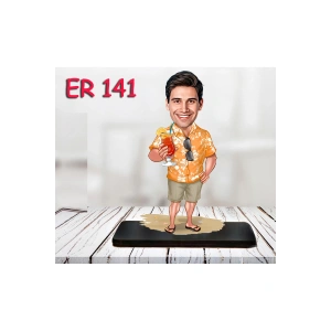 Kişiye Özel Ahşap Biblo - Erkek Karikatür Biblo - Erkek Biblo 6