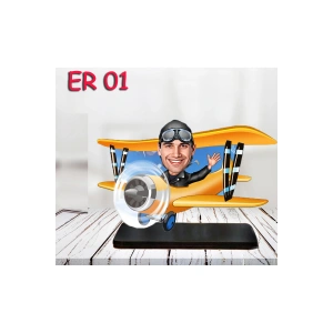 Kişiye Özel Ahşap Biblo - Araç Kullanan Erkek Karikatür Biblo