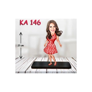 Kişiye Özel Ahşap Biblo - Kadın Karikatür Biblo - Kadın Biblo 25