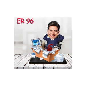 Kişiye Özel Ahşap Biblo - Masa Başı Karikatür Biblo - Erkek Biblo 6