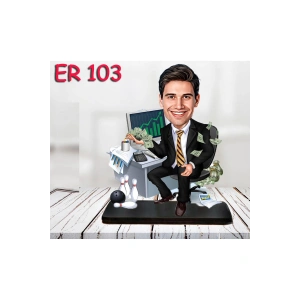 Kişiye Özel Ahşap Biblo - Masa Başı Karikatür Biblo - Erkek Biblo 13