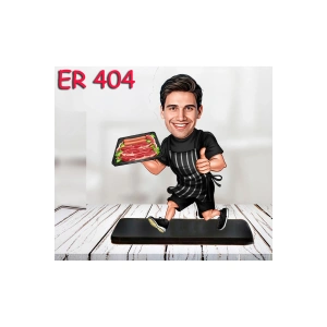 Kişiye Özel Ahşap Biblo - Erkek Meslek Karikatür Biblo 44