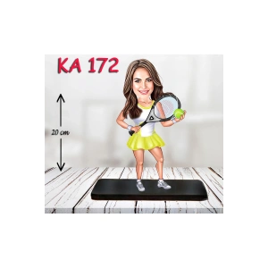 Kişiye Özel Ahşap Biblo - Sporcu Kadın Karikatür Biblo - Sporcu Biblo 14
