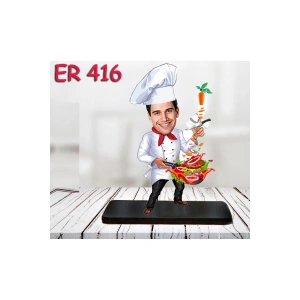 Kişiye Özel Ahşap Biblo - Erkek Meslek Karikatür Biblo 56