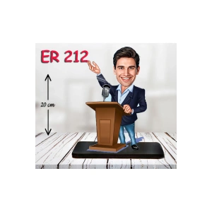 Kişiye Özel Ahşap Biblo - Takım Elbiseli Erkek Karikatür Biblo 2