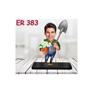 Kişiye Özel Ahşap Biblo - Erkek Meslek Karikatür Biblo 23