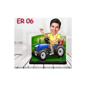 Kişiye Özel Ahşap Biblo - Araç Kullanan Erkek Karikatür Biblo 6