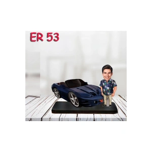 Kişiye Özel Ahşap Biblo - Araba Kullanan Erkek Karikatür Biblo 20