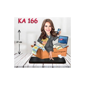 Kişiye Özel Ahşap Biblo - Masa Başı Karikatür Biblo - Kadın Biblo 8