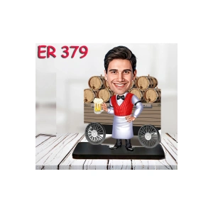 Kişiye Özel Ahşap Biblo - Erkek Meslek Karikatür Biblo 19