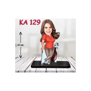 Kişiye Özel Ahşap Biblo - Sporcu Kadın Karikatür Biblo - Sporcu Biblo 8