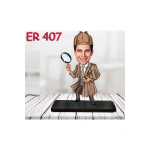 Kişiye Özel Ahşap Biblo - Erkek Meslek Karikatür Biblo 47