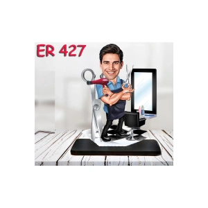 Kişiye Özel Ahşap Biblo - Erkek Meslek Karikatür Biblo 67