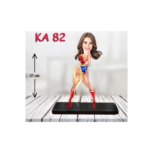 Kişiye Özel Ahşap Biblo - Kahraman Kadın Karikatür Biblo 11