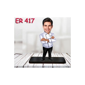 Kişiye Özel Ahşap Biblo - Erkek Meslek Karikatür Biblo 57