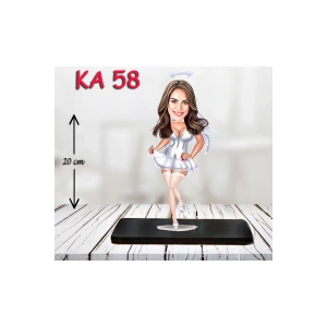 Kişiye Özel Ahşap Biblo - Sağlıkçı Kadın Karikatür Biblo - Doktor Biblo