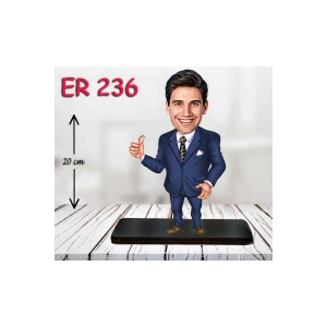 Kişiye Özel Ahşap Biblo - Takım Elbiseli Erkek Karikatür Biblo 26