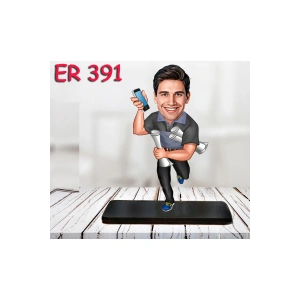 Kişiye Özel Ahşap Biblo - Erkek Meslek Karikatür Biblo 31