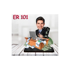 Kişiye Özel Ahşap Biblo - Masa Başı Karikatür Biblo - Erkek Biblo 11