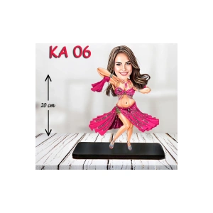 Kişiye Özel Ahşap Biblo - Süslü Kadın Karikatür Biblo 2