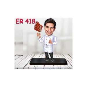 Kişiye Özel Ahşap Biblo - Erkek Meslek Karikatür Biblo 58