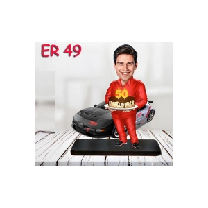 Kişiye Özel Ahşap Biblo - Araba Kullanan Erkek Karikatür Biblo 16