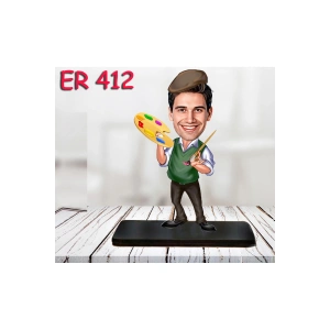 Kişiye Özel Ahşap Biblo - Erkek Meslek Karikatür Biblo 52