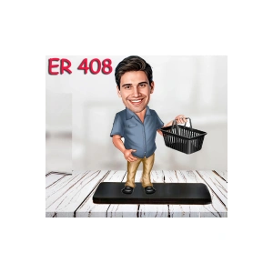 Kişiye Özel Ahşap Biblo - Erkek Meslek Karikatür Biblo 48