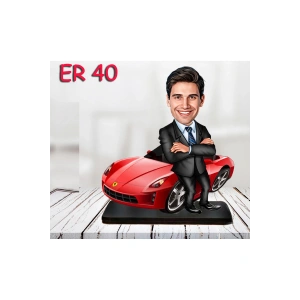 Kişiye Özel Ahşap Biblo - Araba Kullanan Erkek Karikatür Biblo 7