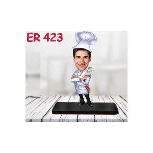 Kişiye Özel Ahşap Biblo - Erkek Meslek Karikatür Biblo 63