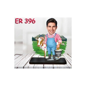 Kişiye Özel Ahşap Biblo - Erkek Meslek Karikatür Biblo 36