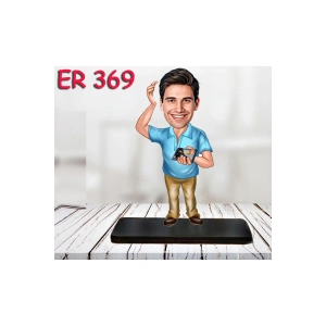 Kişiye Özel Ahşap Biblo - Erkek Meslek Karikatür Biblo 9