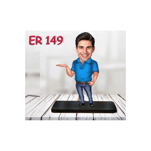 Kişiye Özel Ahşap Biblo - Erkek Karikatür Biblo - Erkek Biblo 14