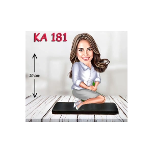 Kişiye Özel Ahşap Biblo - Kadın Karikatür Biblo - Kadın Biblo 39