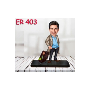 Kişiye Özel Ahşap Biblo - Erkek Meslek Karikatür Biblo 43