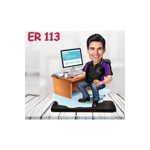 Kişiye Özel Ahşap Biblo - Masa Başı Karikatür Biblo - Erkek Biblo 23