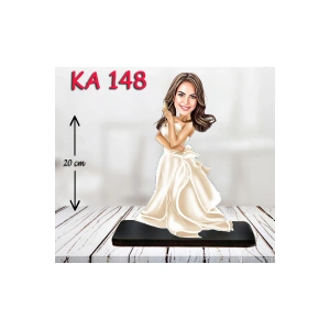 Kişiye Özel Ahşap Biblo - Kadın Karikatür Biblo - Kadın Biblo 26