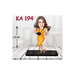 Kişiye Özel Ahşap Biblo - Süslü Kadın Karikatür Biblo 29