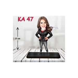 Kişiye Özel Ahşap Biblo - Süslü Kadın Karikatür Biblo 10