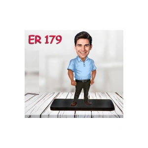 Kişiye Özel Ahşap Biblo - Erkek Karikatür Biblo - Erkek Biblo 44