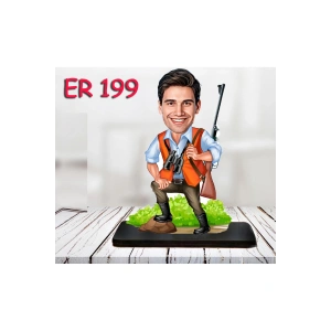 Kişiye Özel Ahşap Biblo - Kahraman Erkek Karikatür Biblo 4