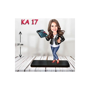 Kişiye Özel Ahşap Biblo - Kadın Karikatür Biblo - Kadın Biblo 6