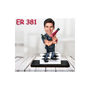 Kişiye Özel Ahşap Biblo - Erkek Meslek Karikatür Biblo 21