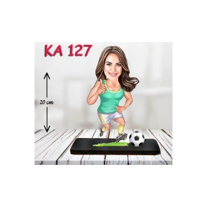 Kişiye Özel Ahşap Biblo - Sporcu Kadın Karikatür Biblo - Sporcu Biblo 6